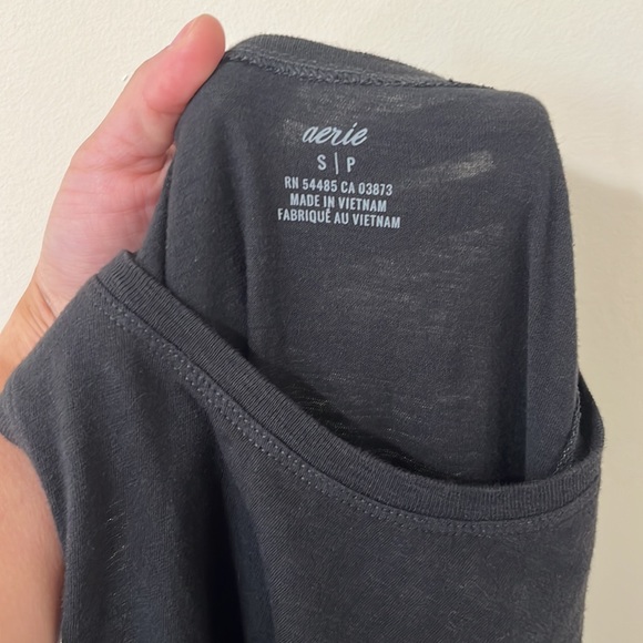 Aerie Black Dark Grey Cut-Out Knit Dress Size Small - Picture 8 of 9